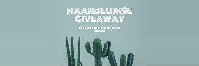 Maandelijkse giveaway-toets green modern-simple