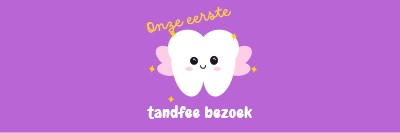 Eerste tandenfee bezoek purple whimsical-color-block