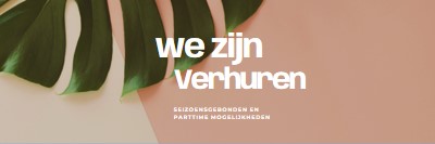 We nemen seizoensarbeiders aan pink modern-simple