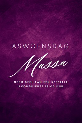 Aswoensdagmassa purple modern-simple