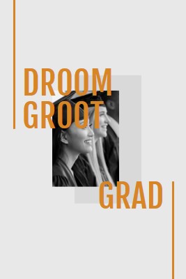 Droom groot, afgestudeerd gray modern-bold