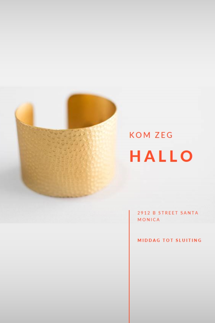 Kom hallo zeggen white modern-bold