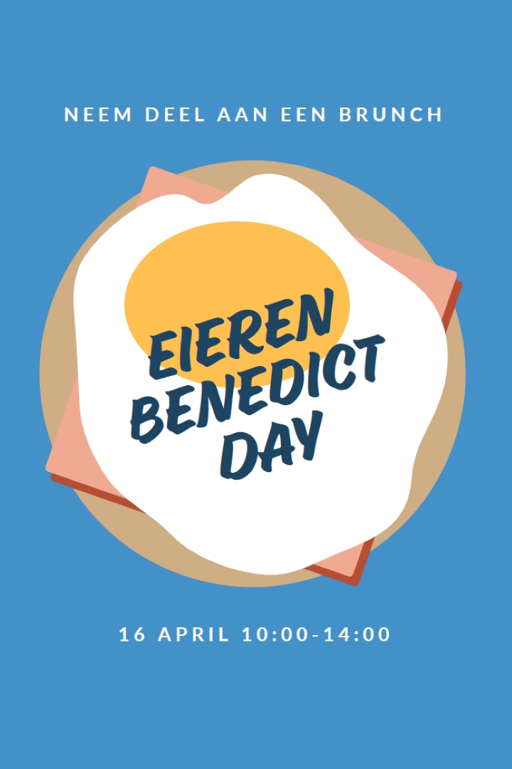 Eieren Benedict Day blue whimsical-color-block