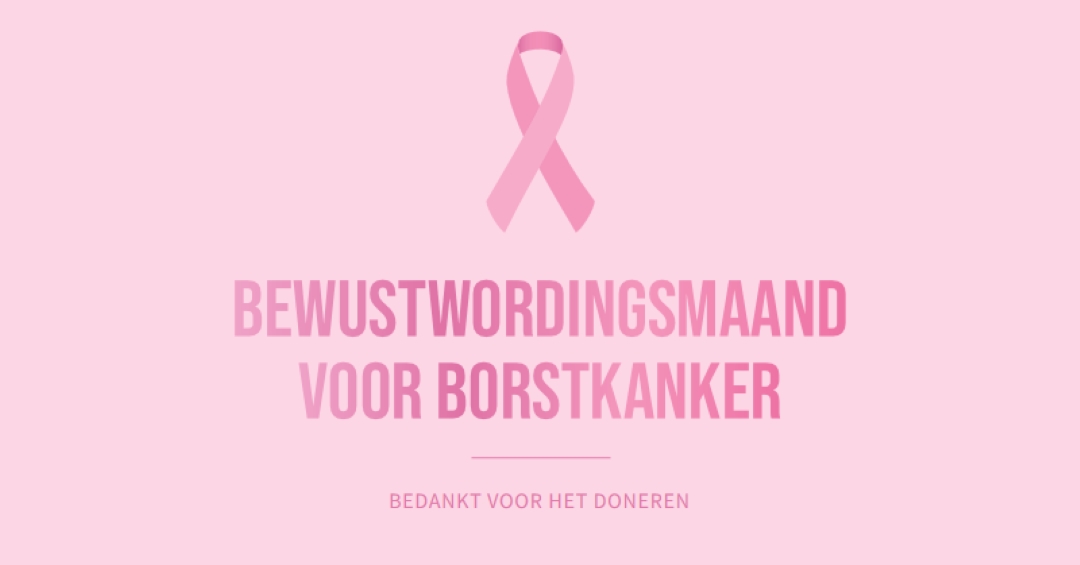 Bewustwordingsmaand voor borstkanker pink modern-simple
