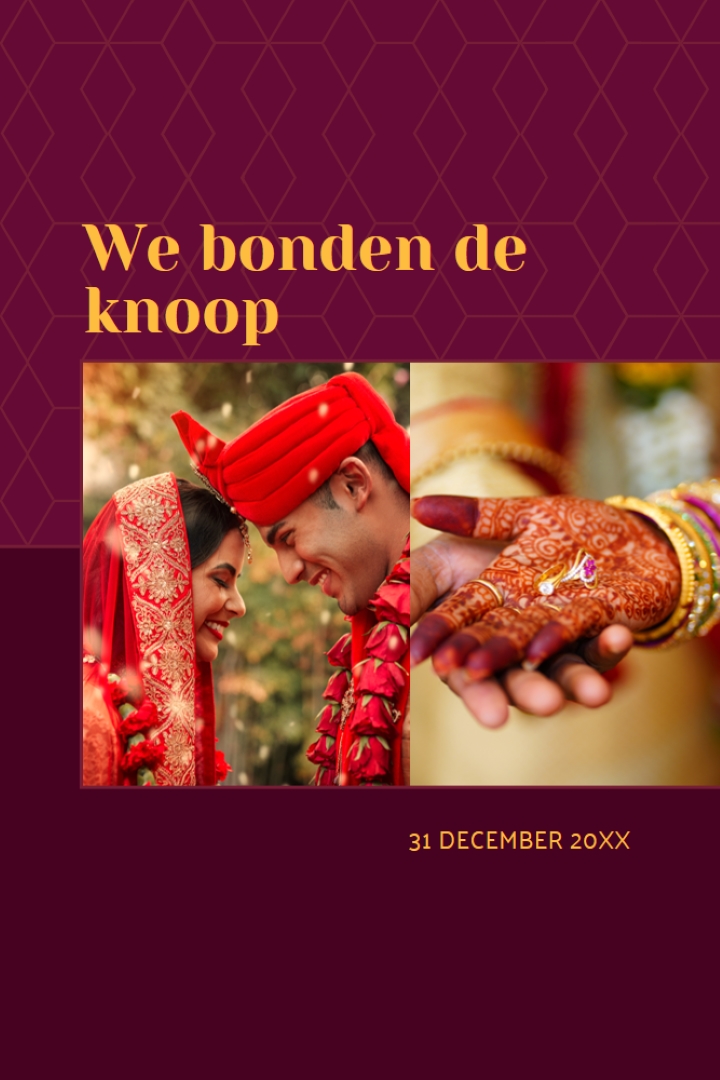 We bonden de knoop red modern-simple