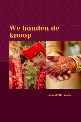 We bonden de knoop red modern-simple