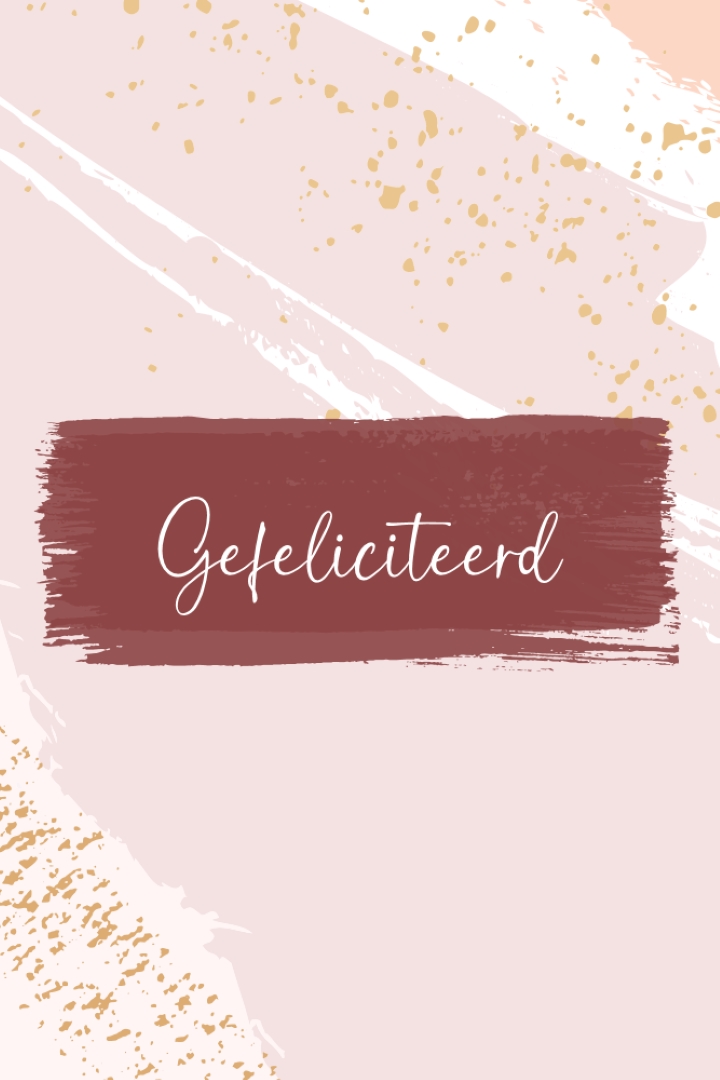 Eenvoudig gefeliciteerd pink organic-simple
