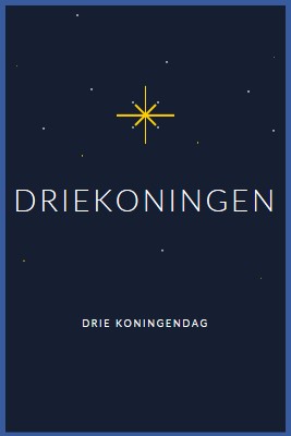 Driekoningen observeren blue modern-simple