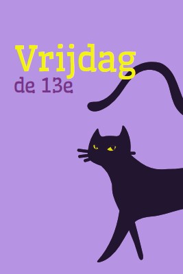 Vrijdag de dertiende purple organic-simple