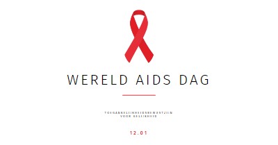 Aids-bewustzijn vergroten white modern-simple