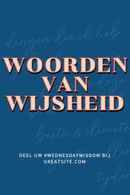 Woord aan de wijs blue modern-simple