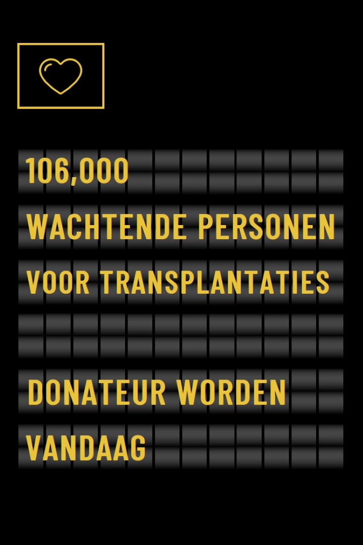 Vandaag nog orgaandonor worden black modern-bold