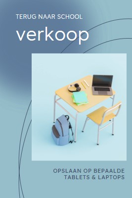 Terug naar schoolverkoop blue modern-simple