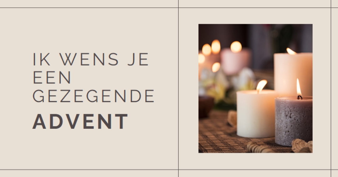 U een gezegende advent toewensen brown modern-geometric-&-linear