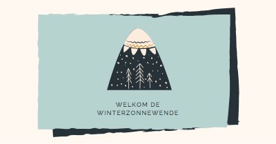 Welkom bij de winterzonnewende blue whimsical-color-block