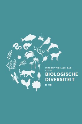 Wereld biodiversiteitsdag vieren blue modern-simple