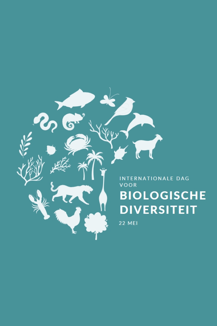 Wereld biodiversiteitsdag vieren blue modern-simple