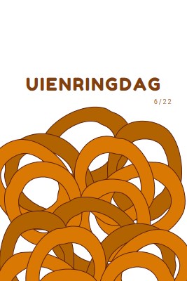 Ringen per dozijn orange whimsical-line