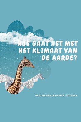 Laten we het hebben over klimaatverandering blue whimsical-color-block