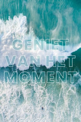 Geniet van het moment blue modern-simple