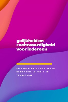 Ere internationale dag tegen homofobie purple modern-bold