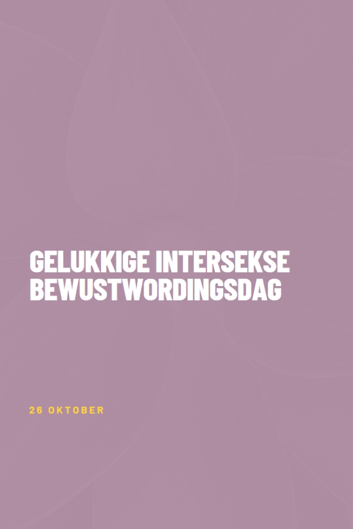 Happy Intersex Awareness Day purple modern-bold