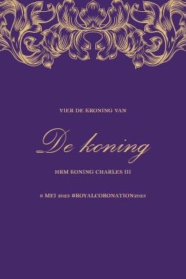 Een kroning die geschikt is voor een koning purple modern-simple