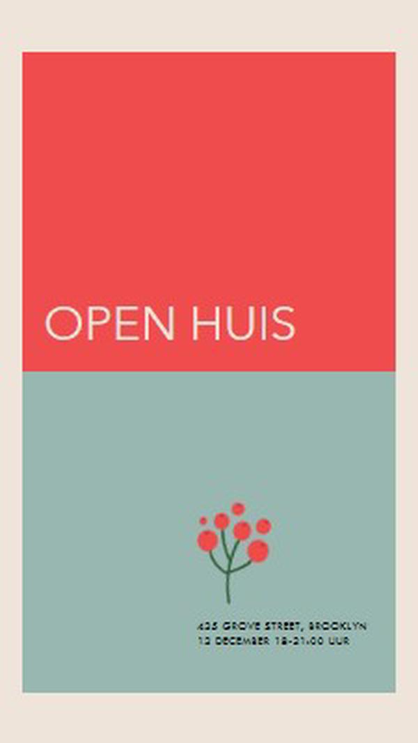 Artsy open huis red modern-simple