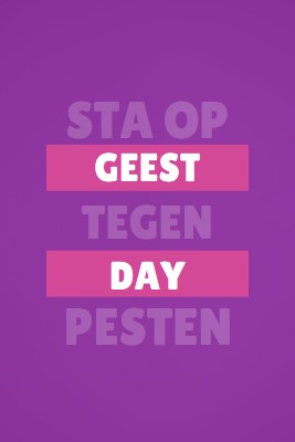 Opstaan tegen pesten purple modern-bold