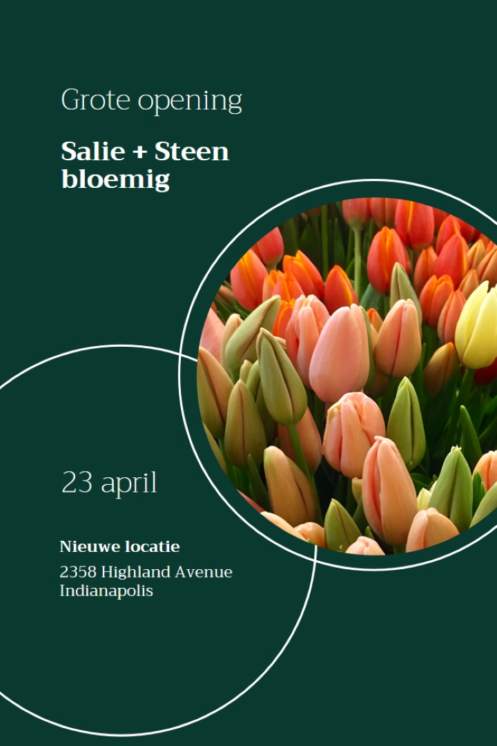 Bloemenboetiek grand opening green modern-simple