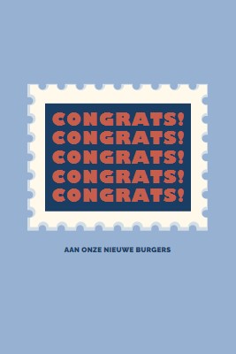 Gefelicit met onze nieuwe burgers blue modern-simple