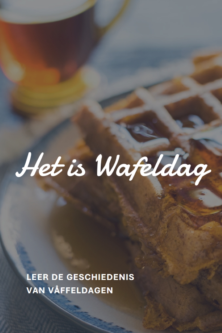 Het is Wafeldag blue modern-simple