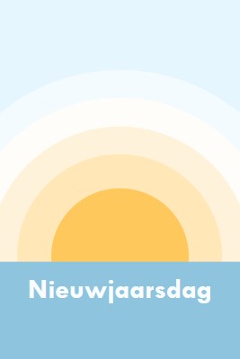 Nieuwjaarsdag zon blue modern-simple