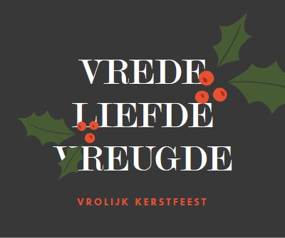 Vrede, liefde, vreugde gray modern-simple