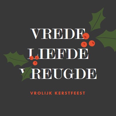 Vrede, liefde, vreugde gray modern-simple