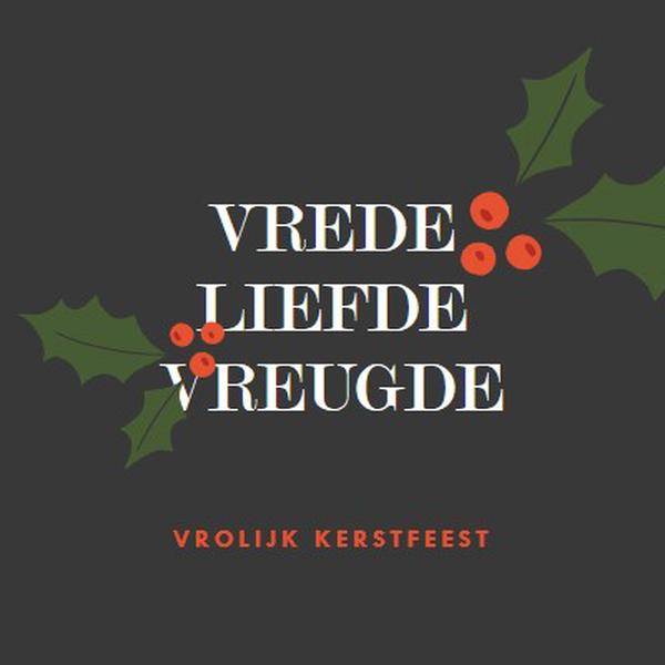 Vrede, liefde, vreugde gray modern-simple