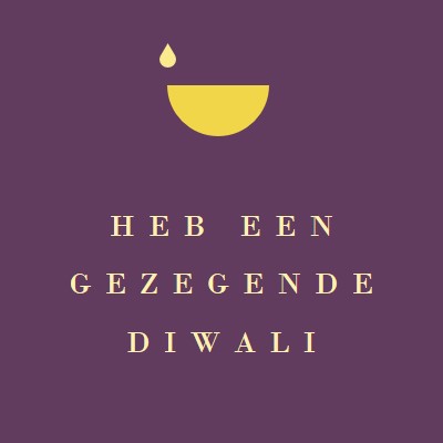 Diwali zegeningen purple modern-simple