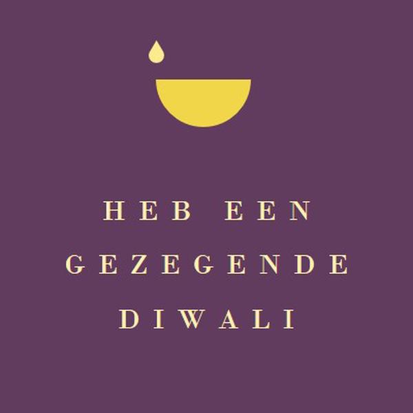 Diwali zegeningen purple modern-simple