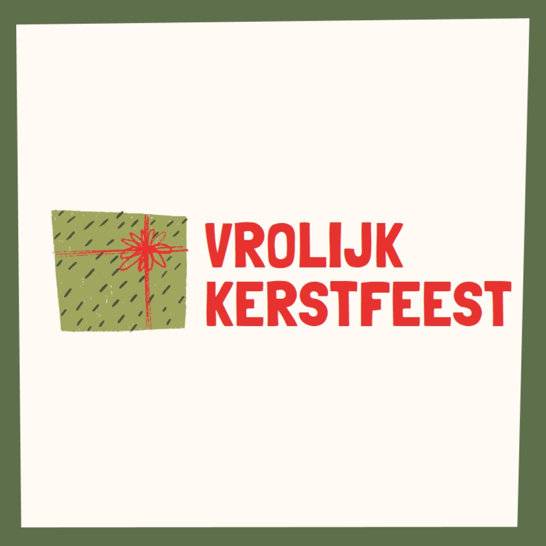 Vrolijk kerstcadeau white whimsical-color-block