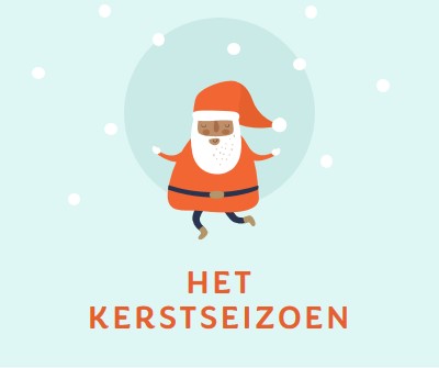 Het is kerstseizoen blue whimsical-color-block