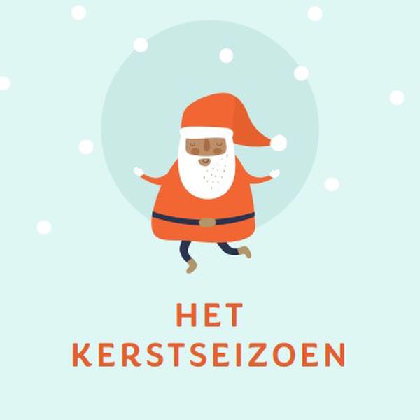 Het is kerstseizoen blue whimsical-color-block