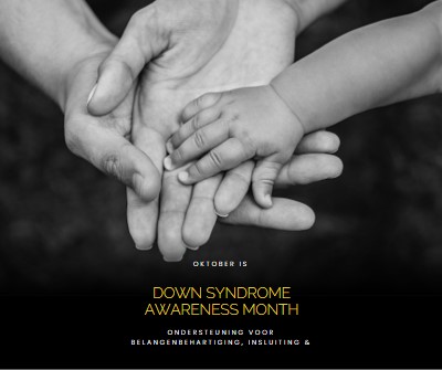 Down Syndrome Awareness Month black modern-simple