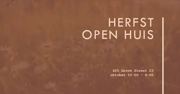 Open huis in de herfst brown modern-simple