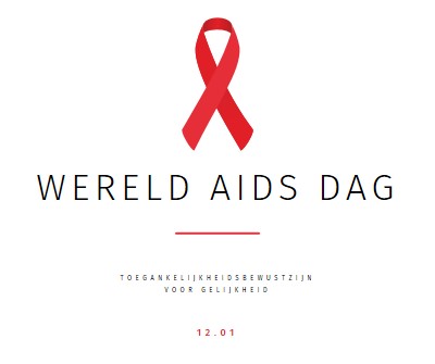 Aids-bewustzijn vergroten white modern-simple