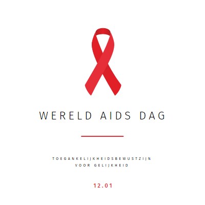 Aids-bewustzijn vergroten white modern-simple