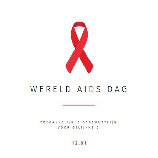 Aids-bewustzijn vergroten white modern-simple