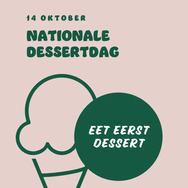 Nationale dessertdag pink vintage-retro