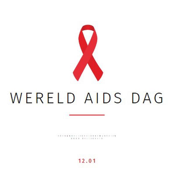 Aids-bewustzijn vergroten white modern-simple