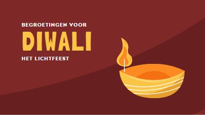 Begroetingen voor Diwali red whimsical-color-block