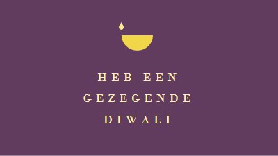 Diwali zegeningen purple modern-simple